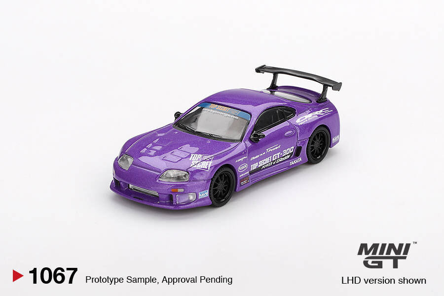 Mini GT 1/64 Toyota Supra (A80) Top Secret GT-300 Top Secret Purple MGT01067