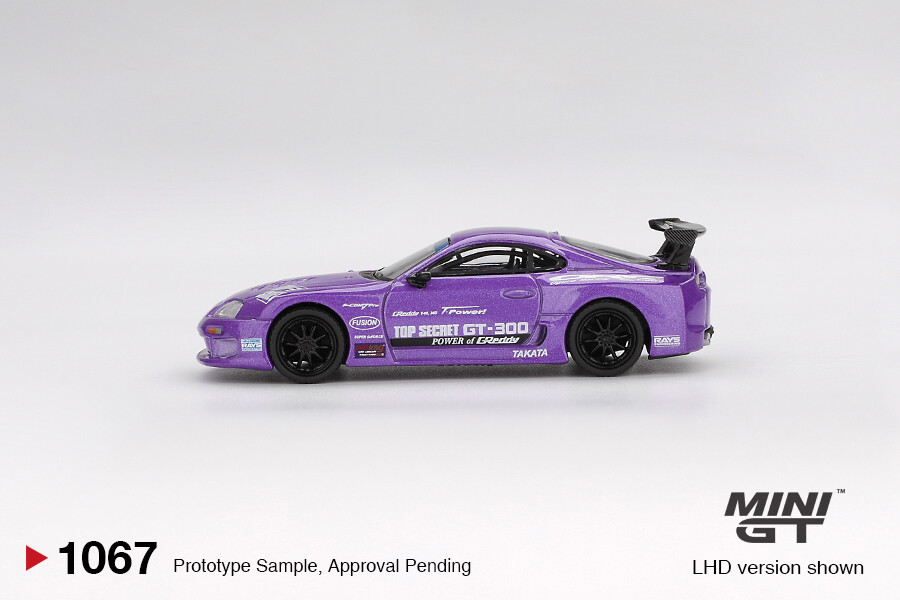Mini GT 1/64 Toyota Supra (A80) Top Secret GT-300 Top Secret Purple MGT01067 - Thumbnail