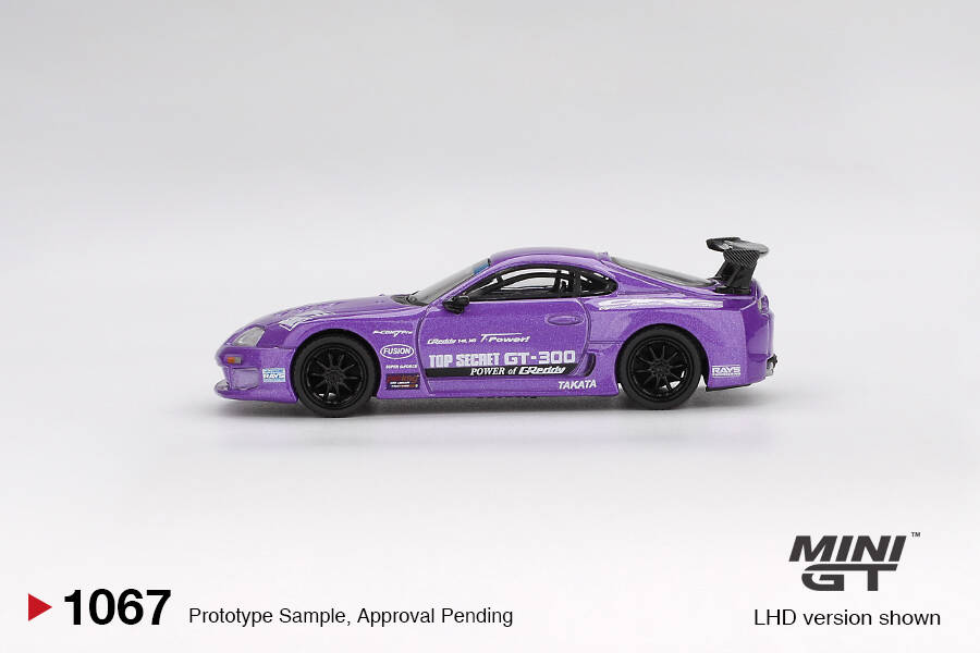 Mini GT 1/64 Toyota Supra (A80) Top Secret GT-300 Top Secret Purple MGT01067