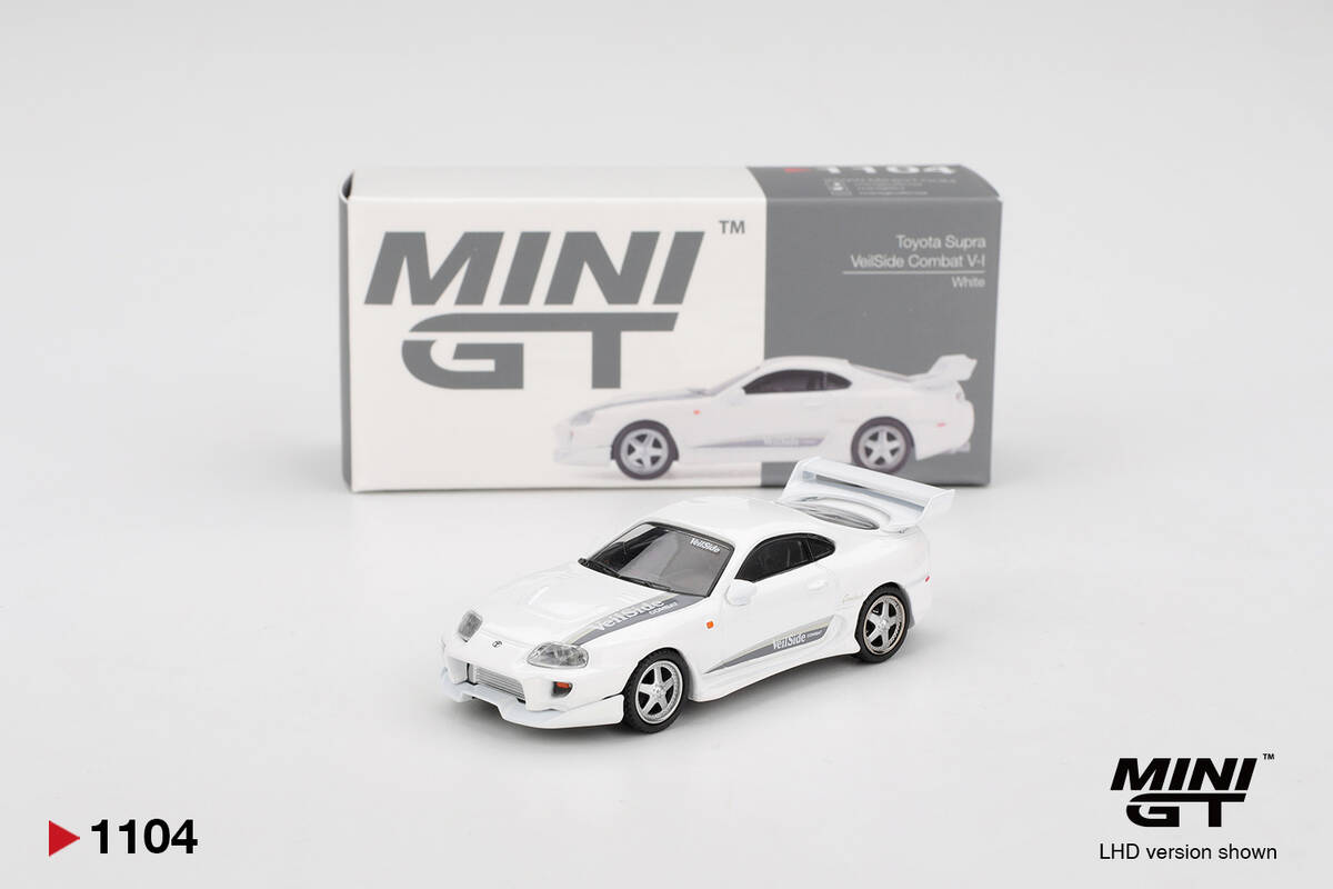 (ÖN SATIŞ) Mini GT 1/64 Toyota Supra VeilSide Combat V-I White MGT01104