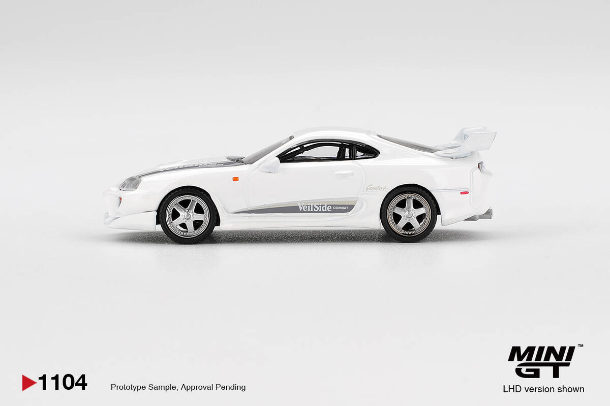 (ÖN SATIŞ) Mini GT 1/64 Toyota Supra VeilSide Combat V-I White MGT01104