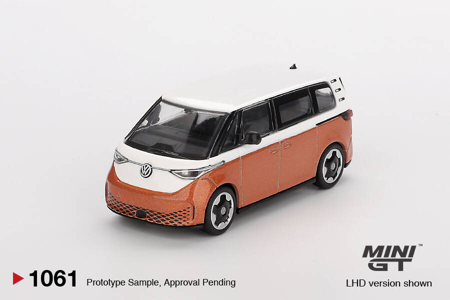 (ÖN SATIŞ) Mini GT 1/64 Volkswagen ID.Buzz Candy White / Energetic Orange MGT01061
