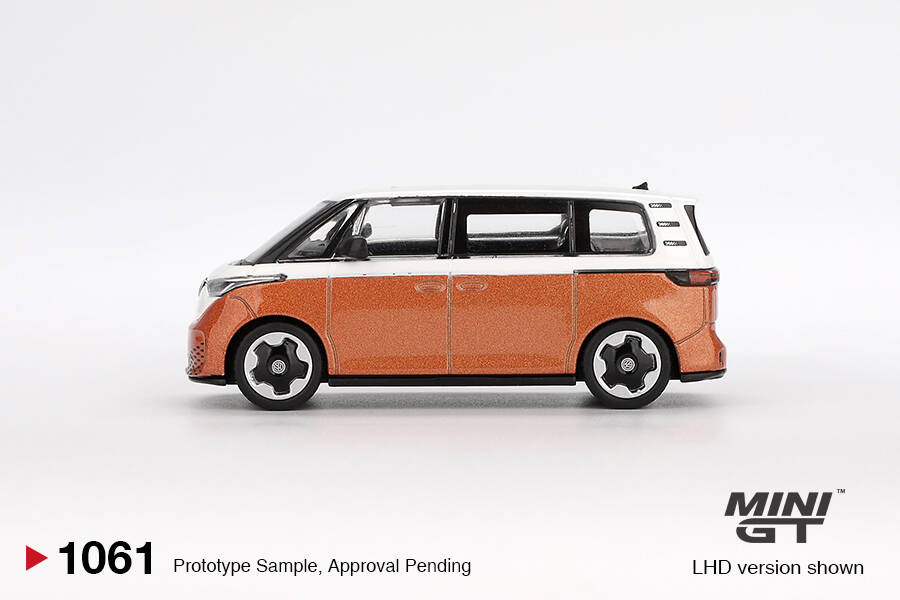 (ÖN SATIŞ) Mini GT 1/64 Volkswagen ID.Buzz Candy White / Energetic Orange MGT01061