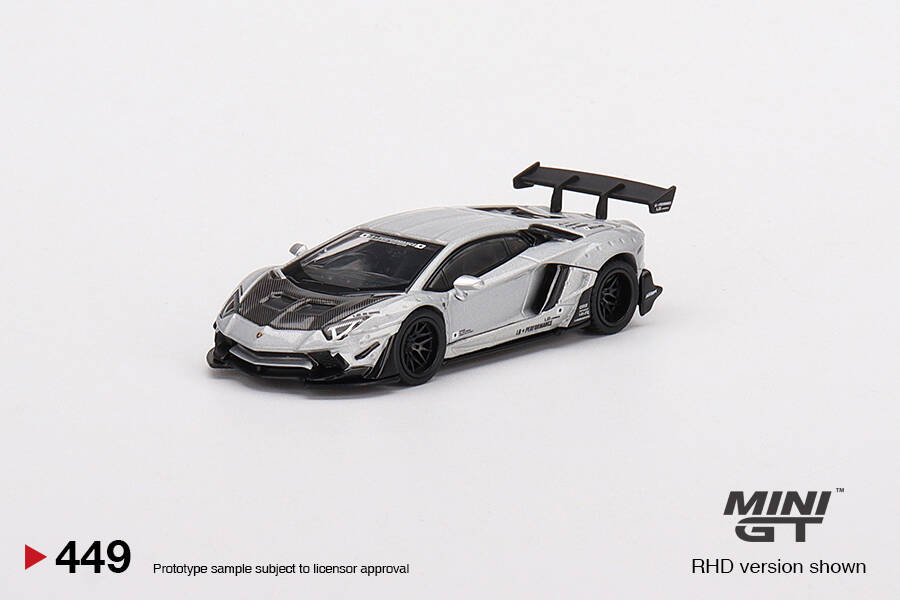 (ÖN SATIŞ) Mini GT LB★WORKS Lamborghini Aventador Limited Edition Matt Silver MGT00449