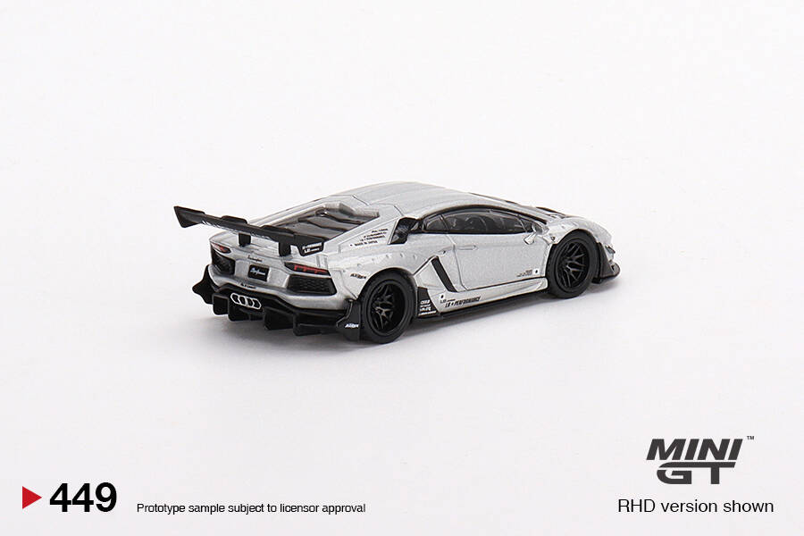 (ÖN SATIŞ) Mini GT LB★WORKS Lamborghini Aventador Limited Edition Matt Silver MGT00449