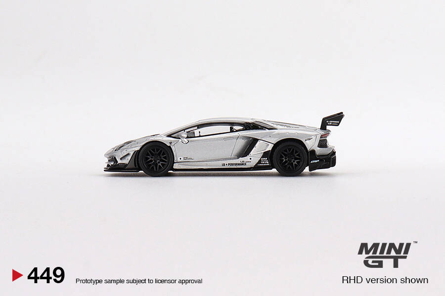 (ÖN SATIŞ) Mini GT LB★WORKS Lamborghini Aventador Limited Edition Matt Silver MGT00449