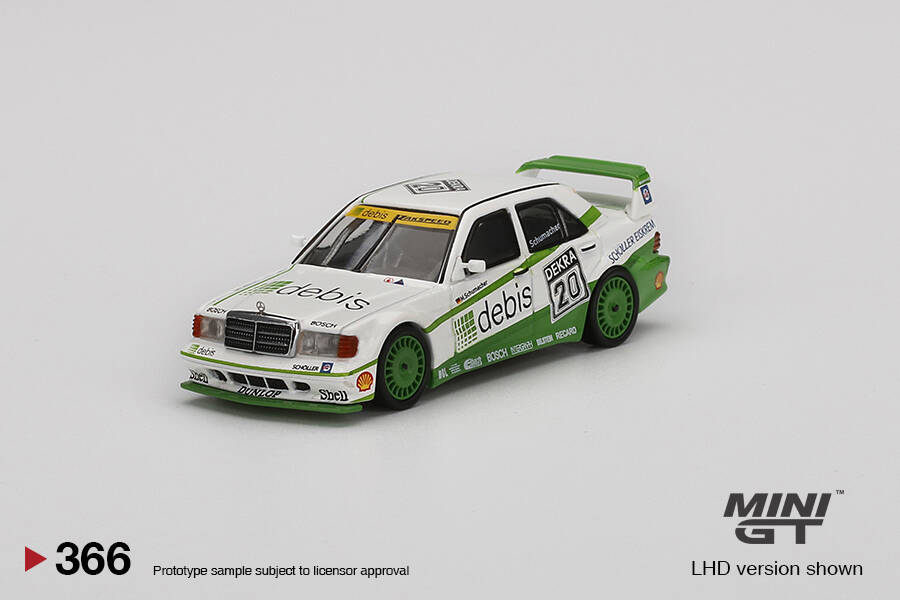 Mini GT Mercedes-Benz 190E 2.5 16 Evolution II 1991 DTMZakspeed #20 Michael Schumacher MGT00366