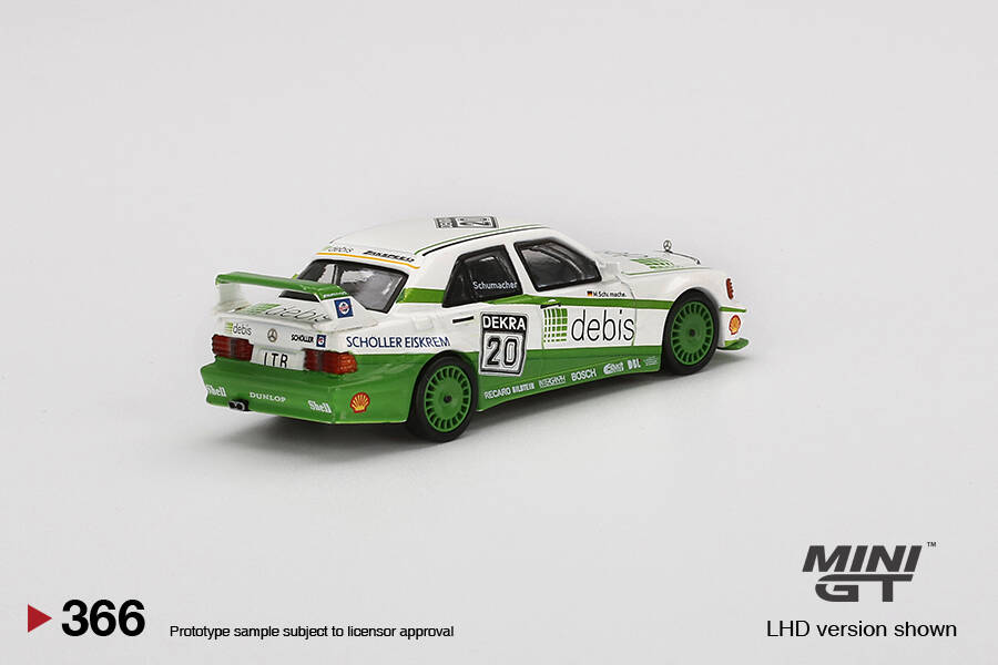 Mini GT Mercedes-Benz 190E 2.5 16 Evolution II 1991 DTMZakspeed #20 Michael Schumacher MGT00366