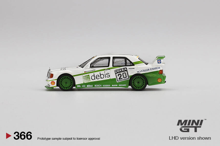 Mini GT Mercedes-Benz 190E 2.5 16 Evolution II 1991 DTMZakspeed #20 Michael Schumacher MGT00366