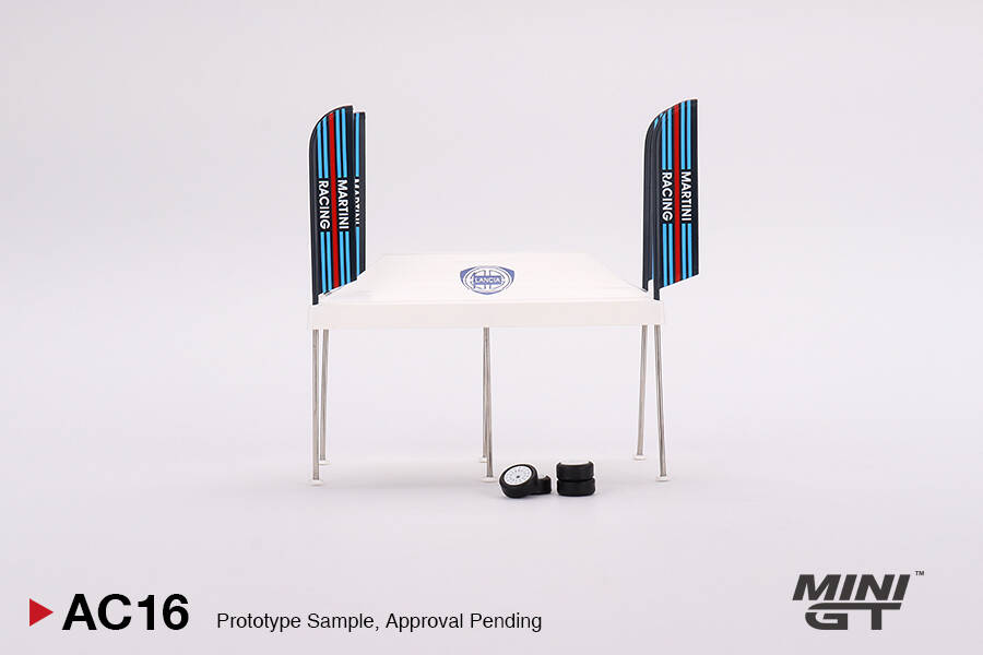 Mini GT Paddock Service Tent Set - Martini Racing MGTAC16