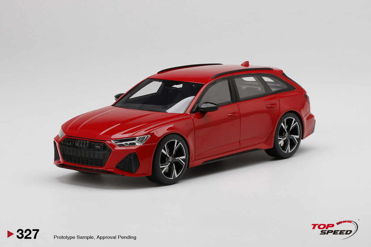 Top Speed - TopSpeed 1/18 Audi RS 6 Avant Carbon Black Tango Red TS0327