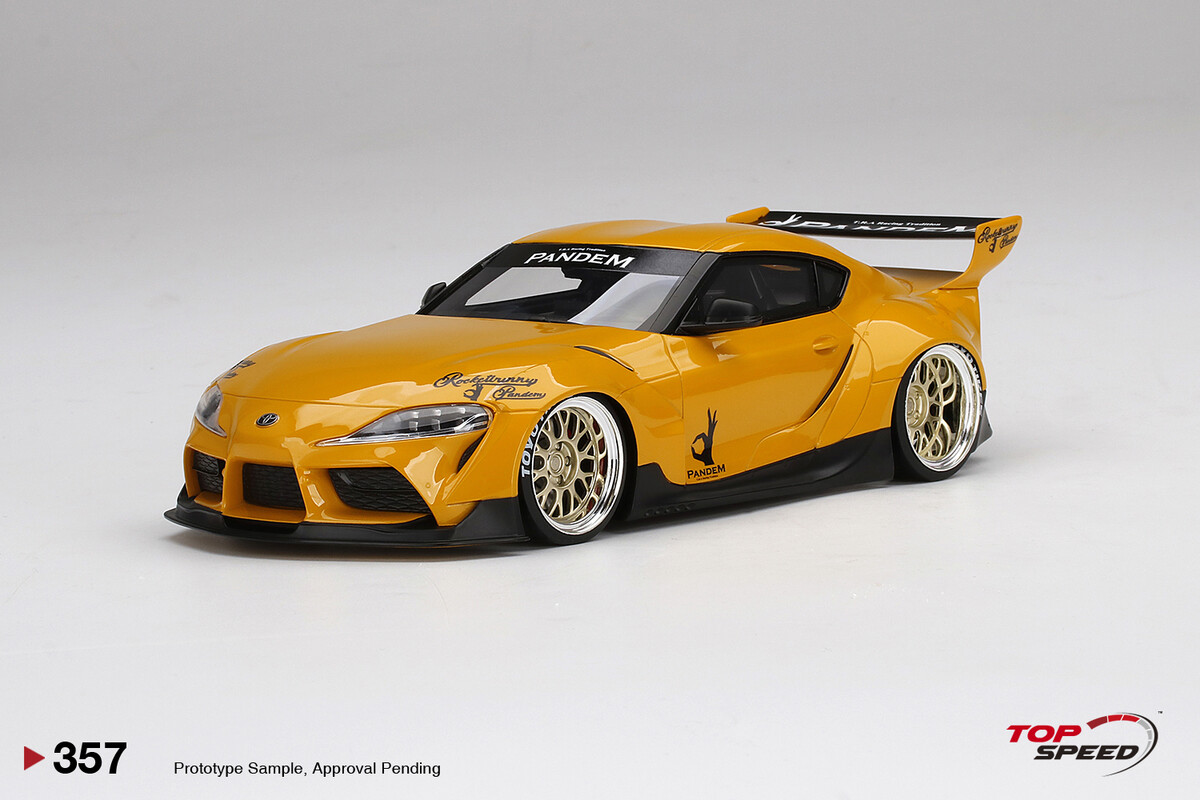 Top Speed - TopSpeed 1/18 Pandem Toyota GR Supra V1.0 Yellow TS0357