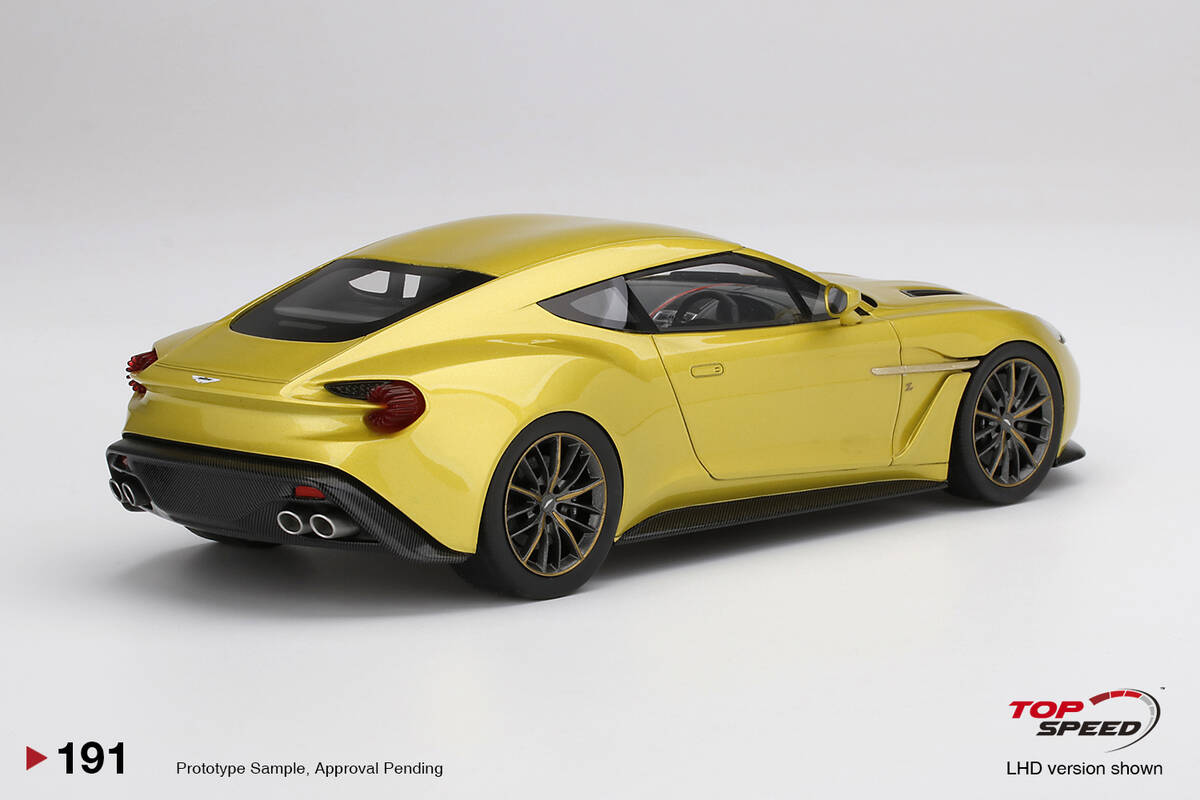 TopSpeed 1/18 Aston Martin Vanquish Zagato Cosmopolitan Yellow TS0191