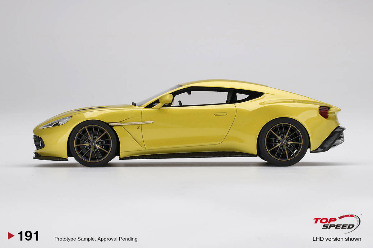 TopSpeed 1/18 Aston Martin Vanquish Zagato Cosmopolitan Yellow TS0191