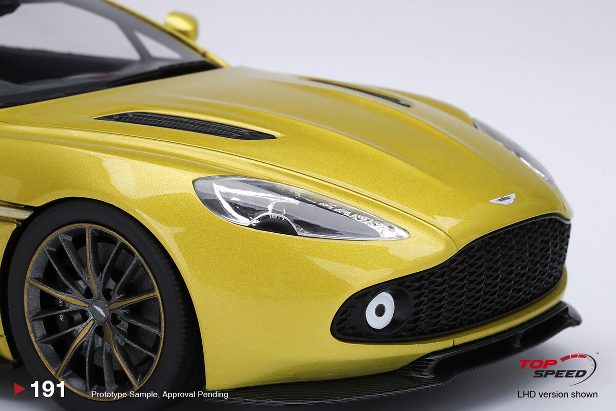 TopSpeed 1/18 Aston Martin Vanquish Zagato Cosmopolitan Yellow TS0191 - Thumbnail