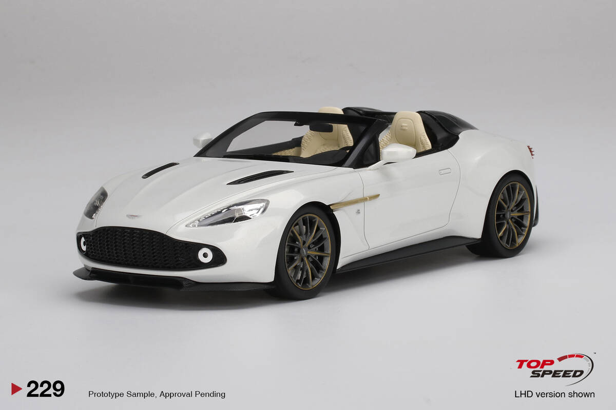 TopSpeed 1/18 Aston Martin Vanquish Zagato Speedster Escaping White TS0229