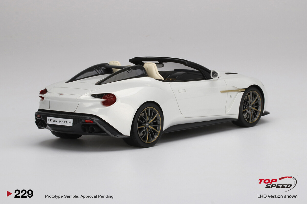 TopSpeed 1/18 Aston Martin Vanquish Zagato Speedster Escaping White TS0229 - Thumbnail