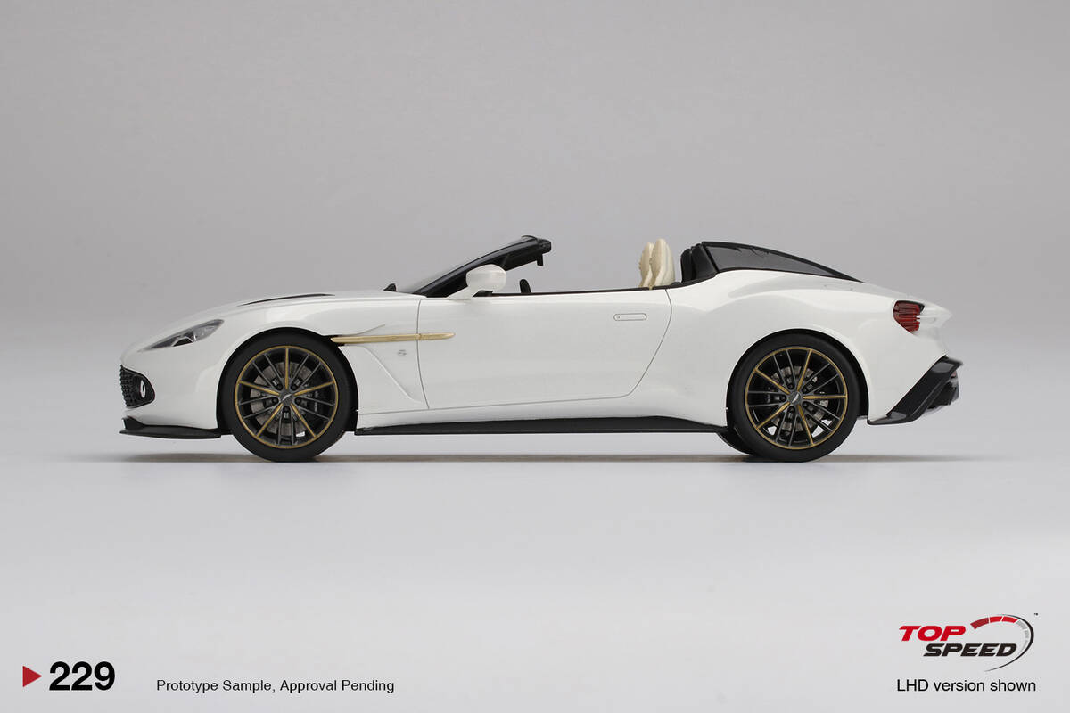 TopSpeed 1/18 Aston Martin Vanquish Zagato Speedster Escaping White TS0229