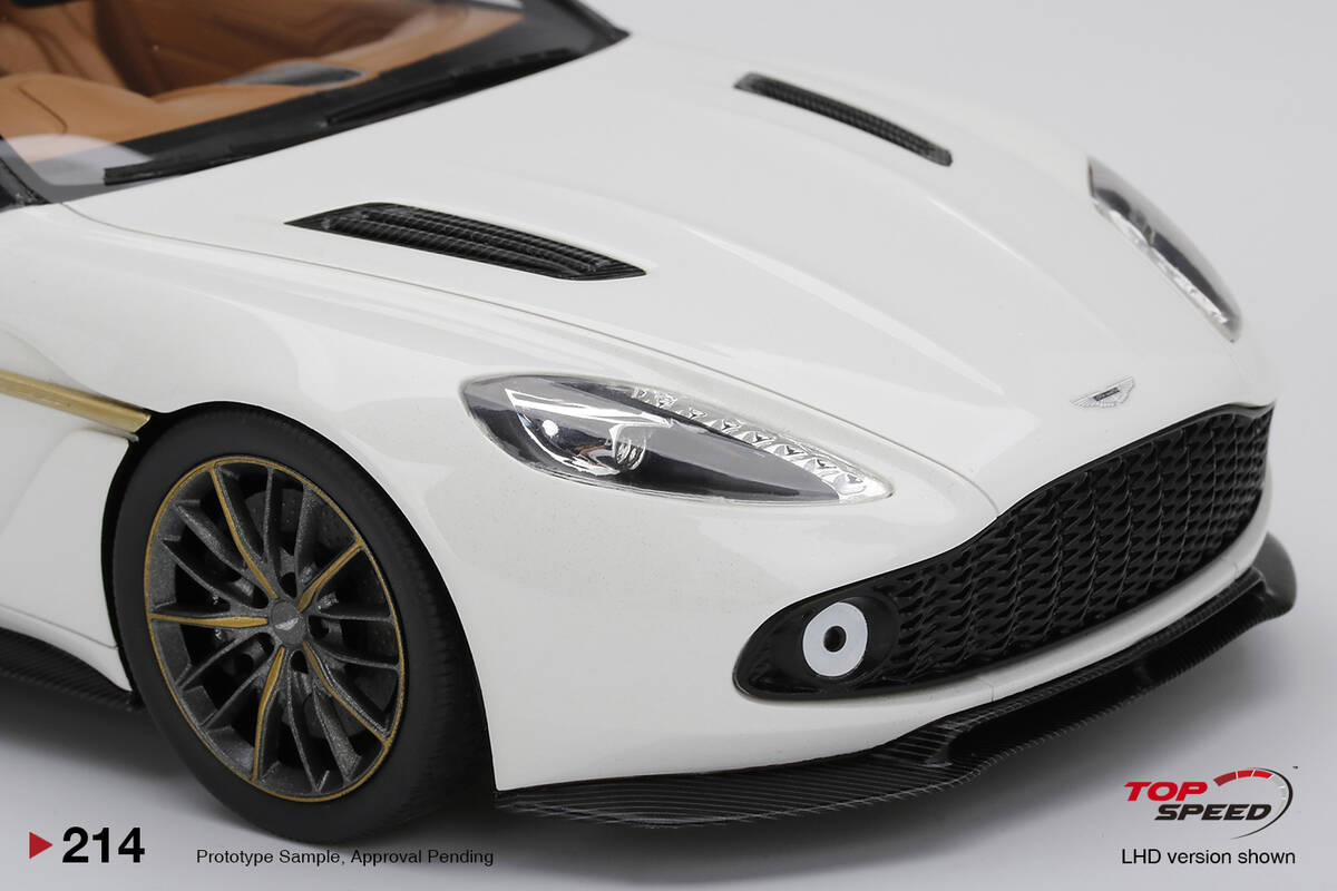 TopSpeed 1/18 Aston Martin Vanquish Zagato Volante Escaping White TS0214