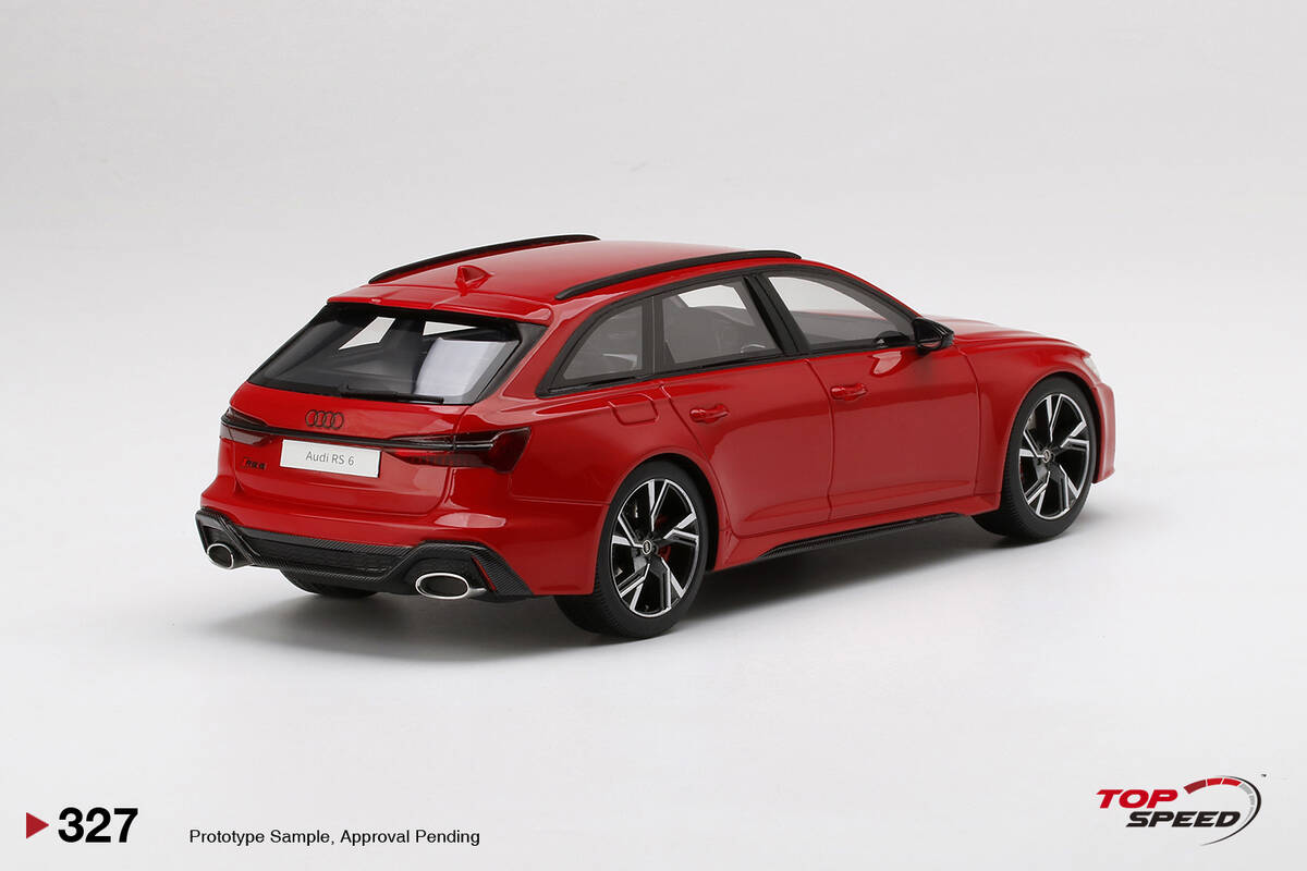 TopSpeed 1/18 Audi RS 6 Avant Carbon Black Tango Red TS0327