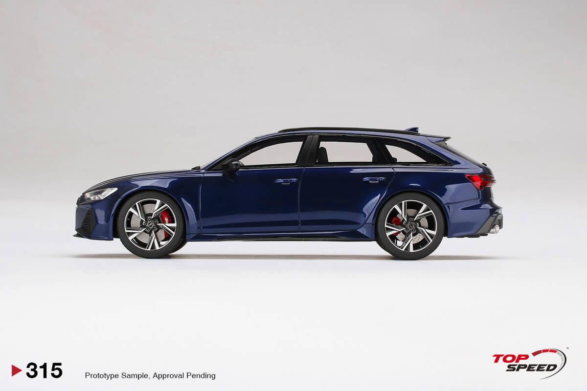 TopSpeed 1/18 Audi RS 6 Avant Carbon BlackNavarra Blue Metallic TS0315