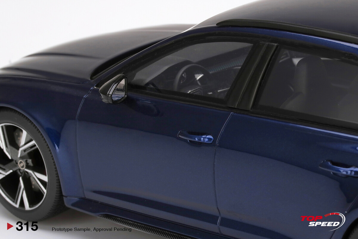 TopSpeed 1/18 Audi RS 6 Avant Carbon BlackNavarra Blue Metallic TS0315 - Thumbnail