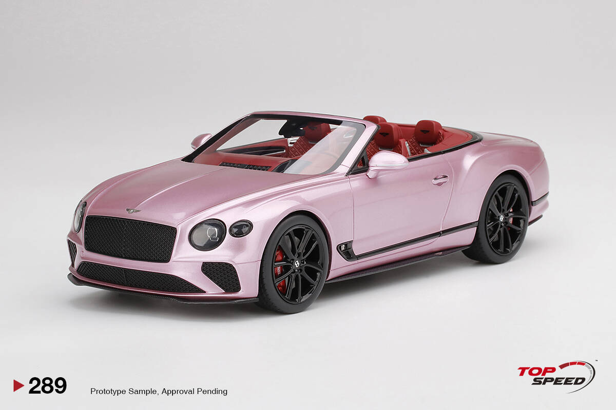 TopSpeed 1/18 Bentley Continental GT Convertible Passion Pink TS0289