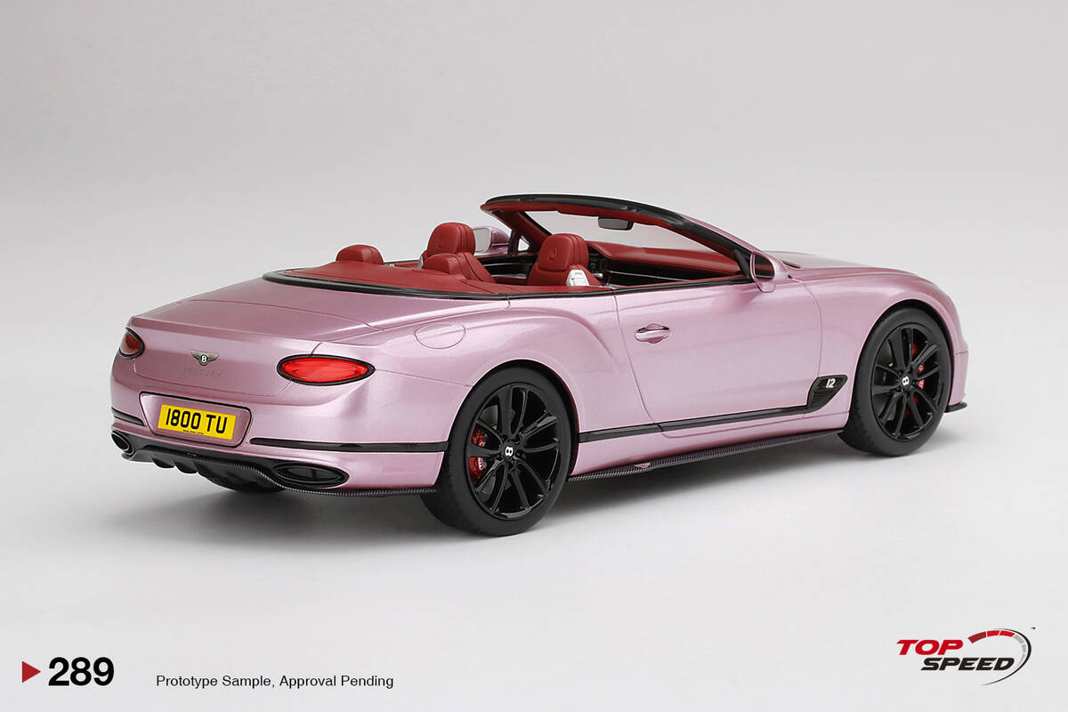 TopSpeed 1/18 Bentley Continental GT Convertible Passion Pink TS0289