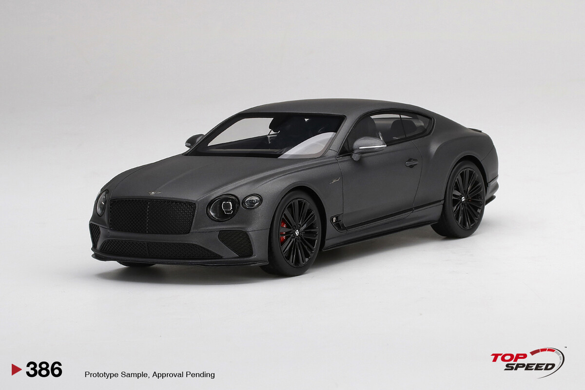 TopSpeed 1/18 Bentley Continental GT Speed 2022 Anthracite Satin TS0386 - Thumbnail