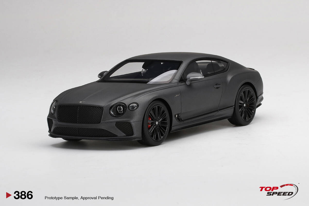 TopSpeed 1/18 Bentley Continental GT Speed 2022 Anthracite Satin TS0386