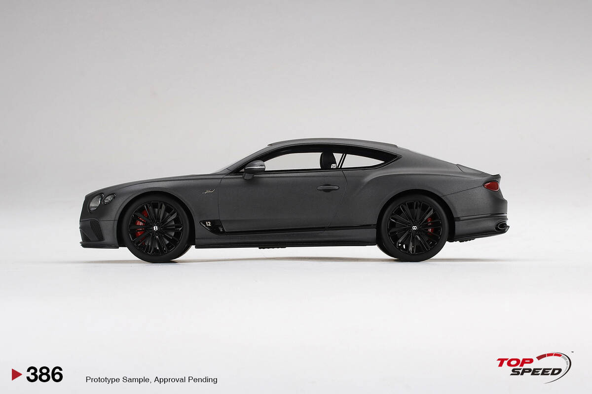 TopSpeed 1/18 Bentley Continental GT Speed 2022 Anthracite Satin TS0386