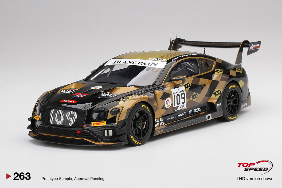 TopSpeed 1/18 Bentley Continental GT3 #109M-Sport Team Bentley 2019Total 24 Hours of Spa TS0263 - Thumbnail