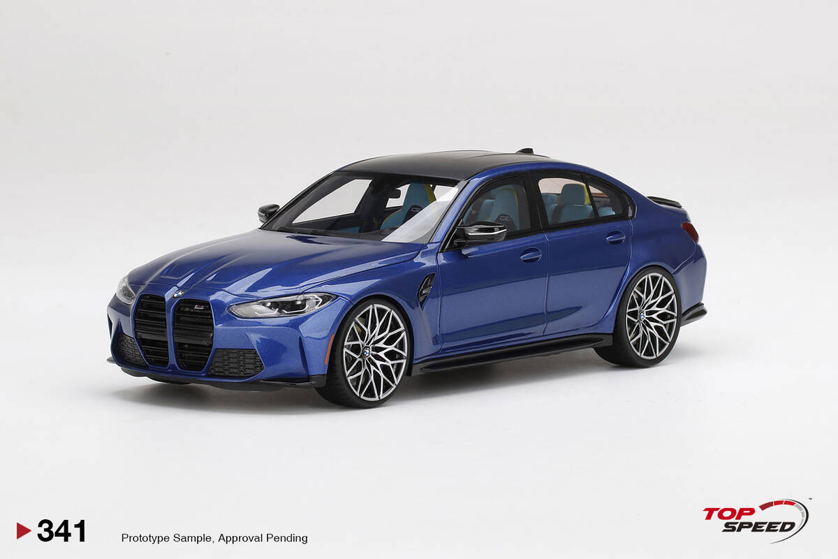 TopSpeed 1/18 BMW M3 Competition (G80) Portimao Blue Metalic TS0341