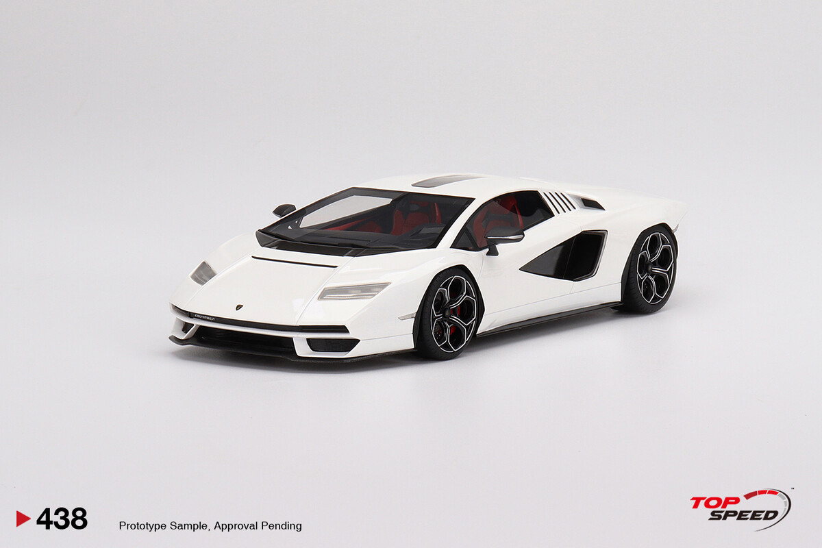 TopSpeed 1/18 Lamborghini Countach LPI 800-4 Bianco Siderale TS0438 - Thumbnail