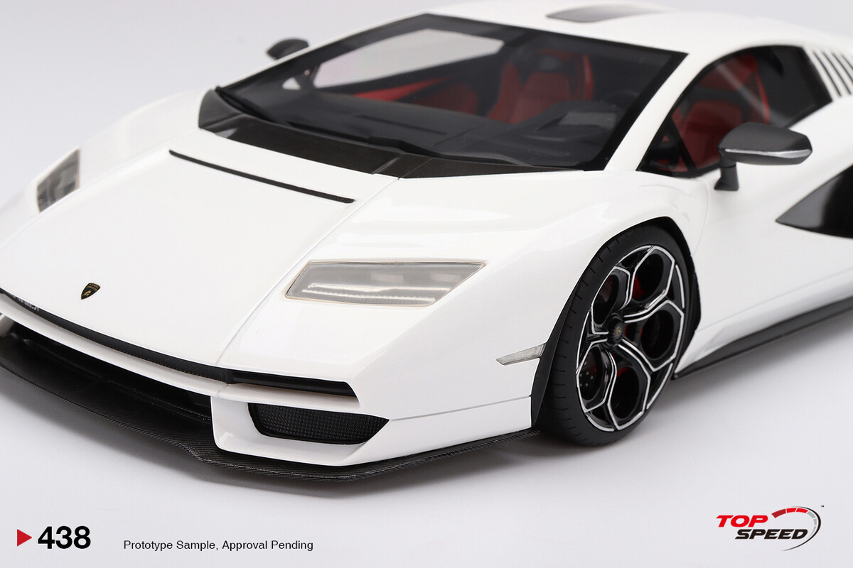 TopSpeed 1/18 Lamborghini Countach LPI 800-4 Bianco Siderale TS0438 - Thumbnail