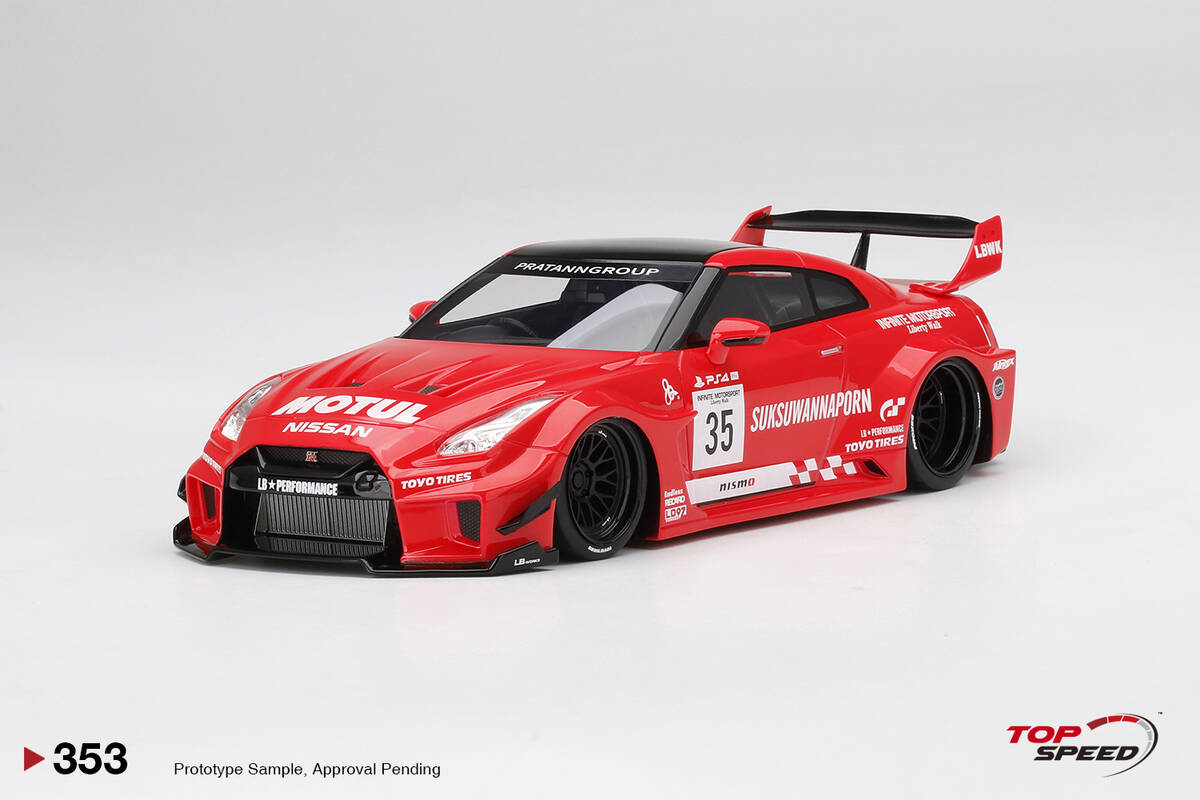 TopSpeed 1/18 LB-Silhouette WORKS GT NISSAN 35GT-RR Ver.1 InfiniteMotorsport Motul TS0353