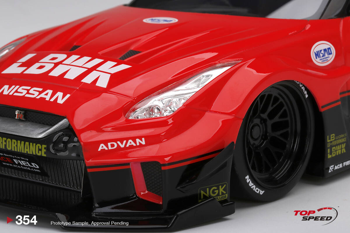 TopSpeed 1/18 LB-Silhouette WORKS GT NISSAN 35GT-RR Ver.1 Red/Black TS0354