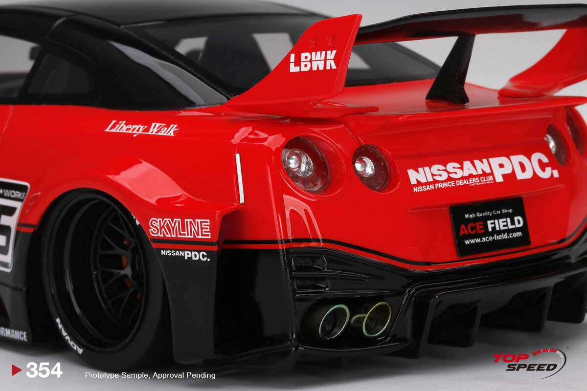 TopSpeed 1/18 LB-Silhouette WORKS GT NISSAN 35GT-RR Ver.1 Red/Black TS0354