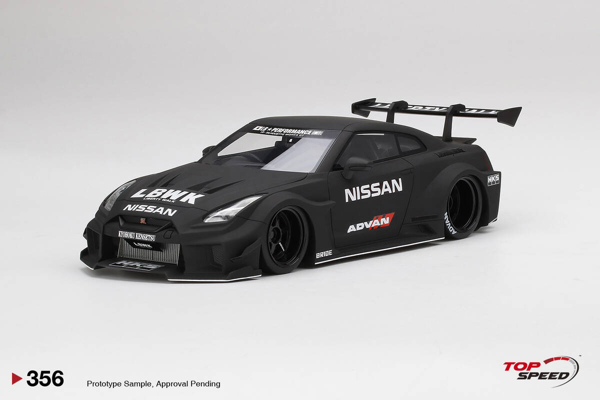 TopSpeed: 1/18 LB-Silhouette WORKS GT NISSAN 35GT-RR Ver.2 Matt BlackLBWK TS0356