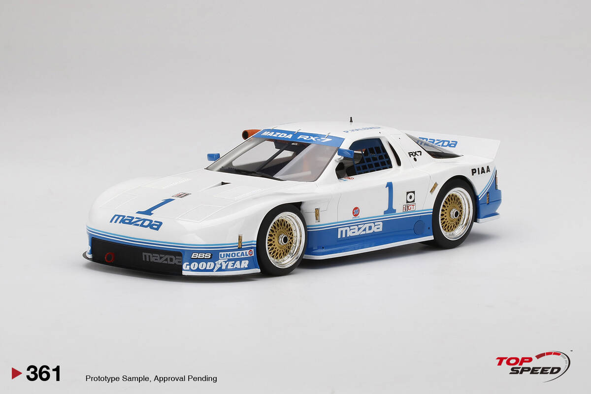 TopSpeed 1/18 Mazda RX-7 GTO #1 1990 IMSA Mid-Ohio 250Km Winner TS0361