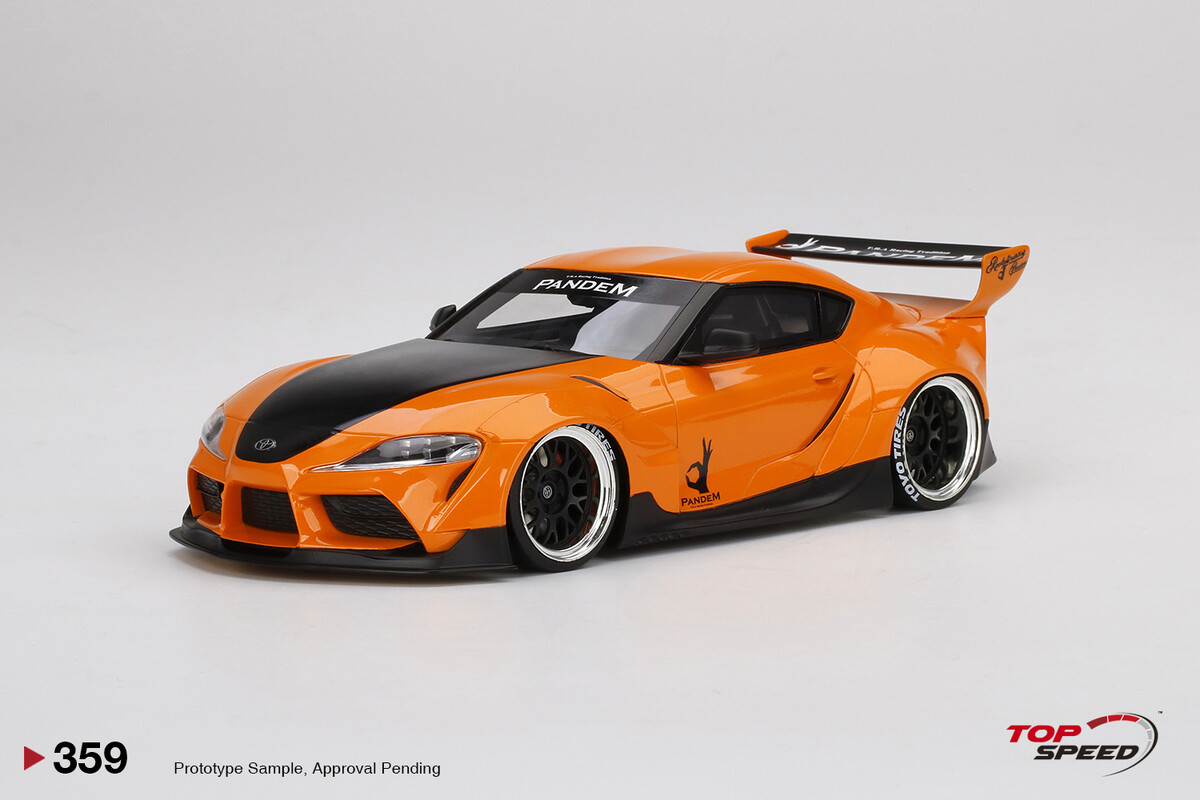 TopSpeed 1/18 Pandem Toyota GR Supra V1.0 Orange TS0359 - Thumbnail