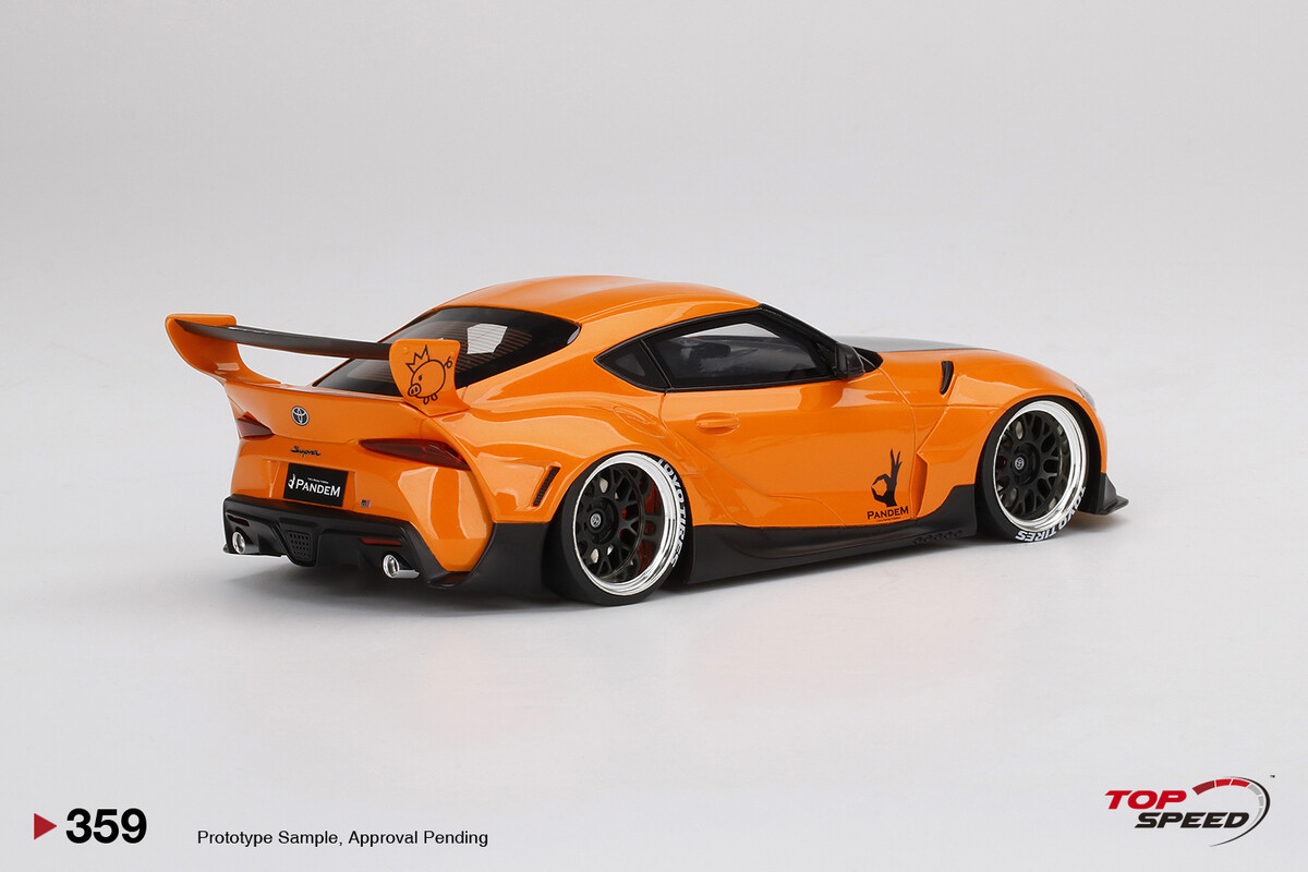 TopSpeed 1/18 Pandem Toyota GR Supra V1.0 Orange TS0359 - Thumbnail