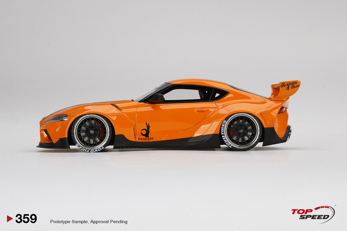 TopSpeed 1/18 Pandem Toyota GR Supra V1.0 Orange TS0359 - Thumbnail