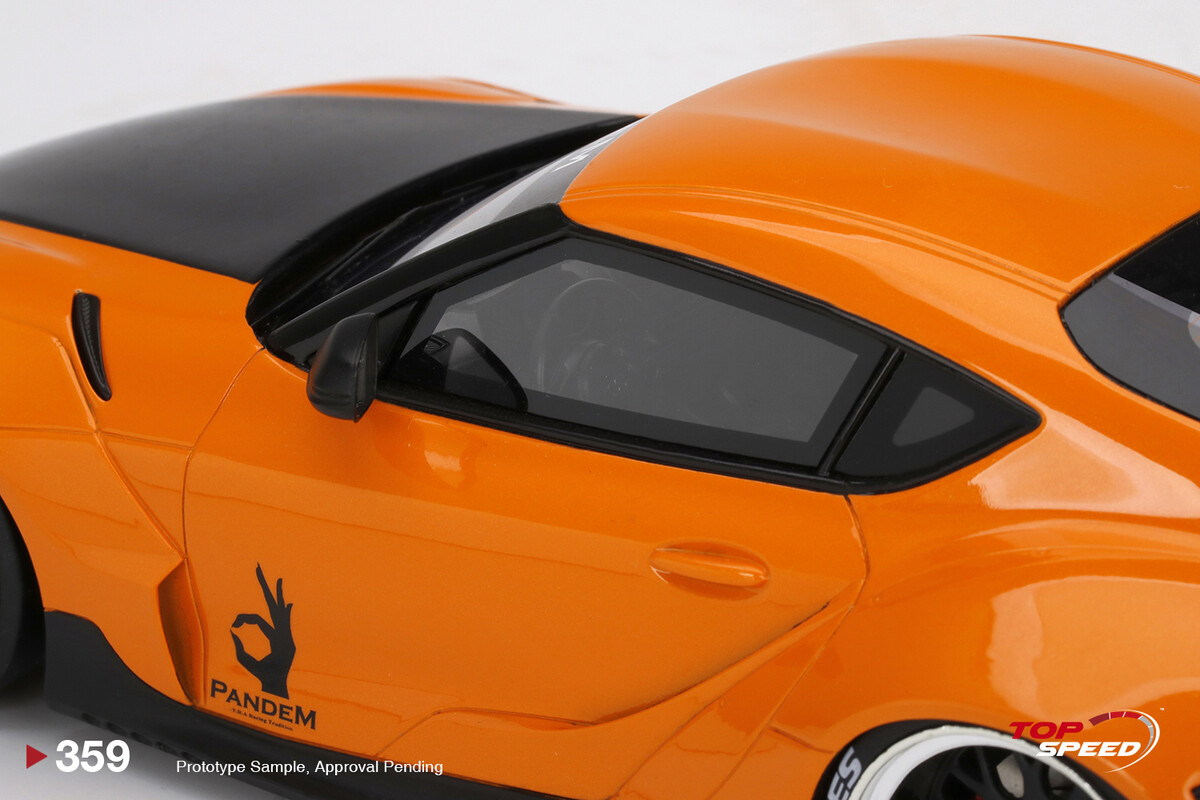 TopSpeed 1/18 Pandem Toyota GR Supra V1.0 Orange TS0359 - Thumbnail