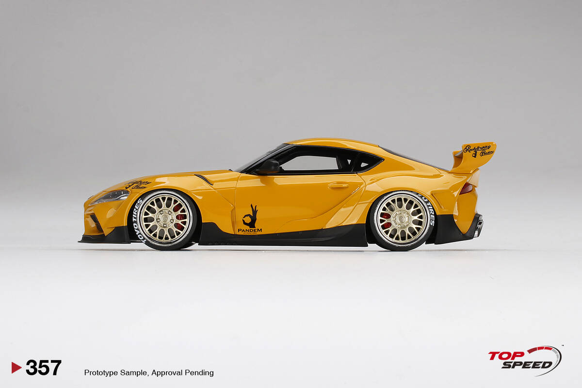 TopSpeed 1/18 Pandem Toyota GR Supra V1.0 Yellow TS0357