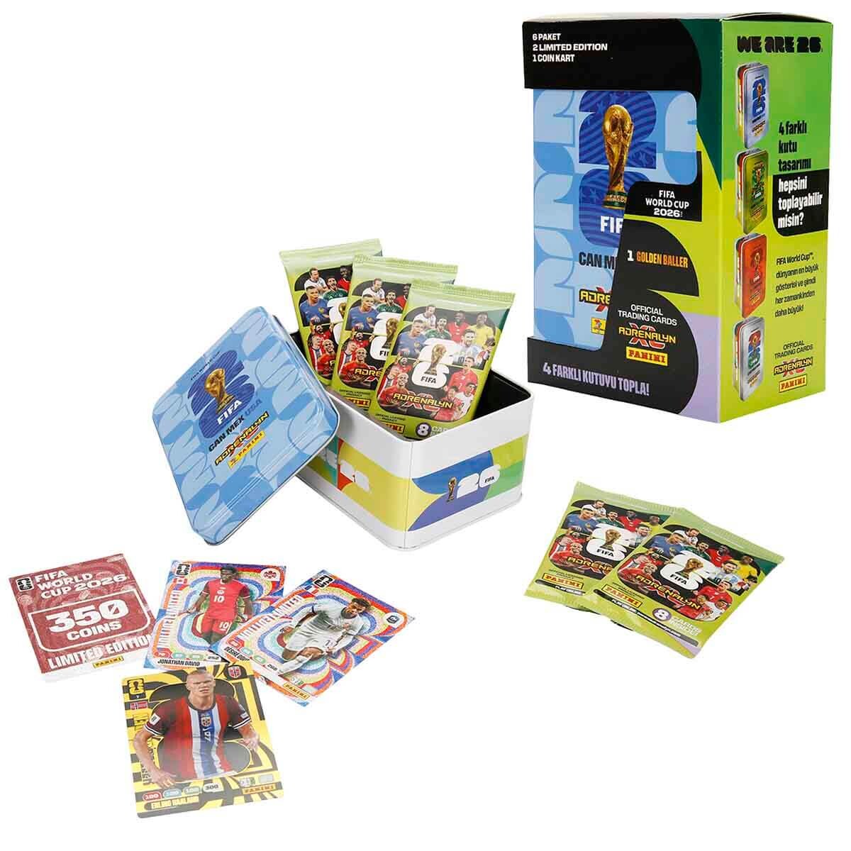 Panini FIFA World Cup 2026 Adrenalyn XL Trading Card Metal Kutu Set - Thumbnail