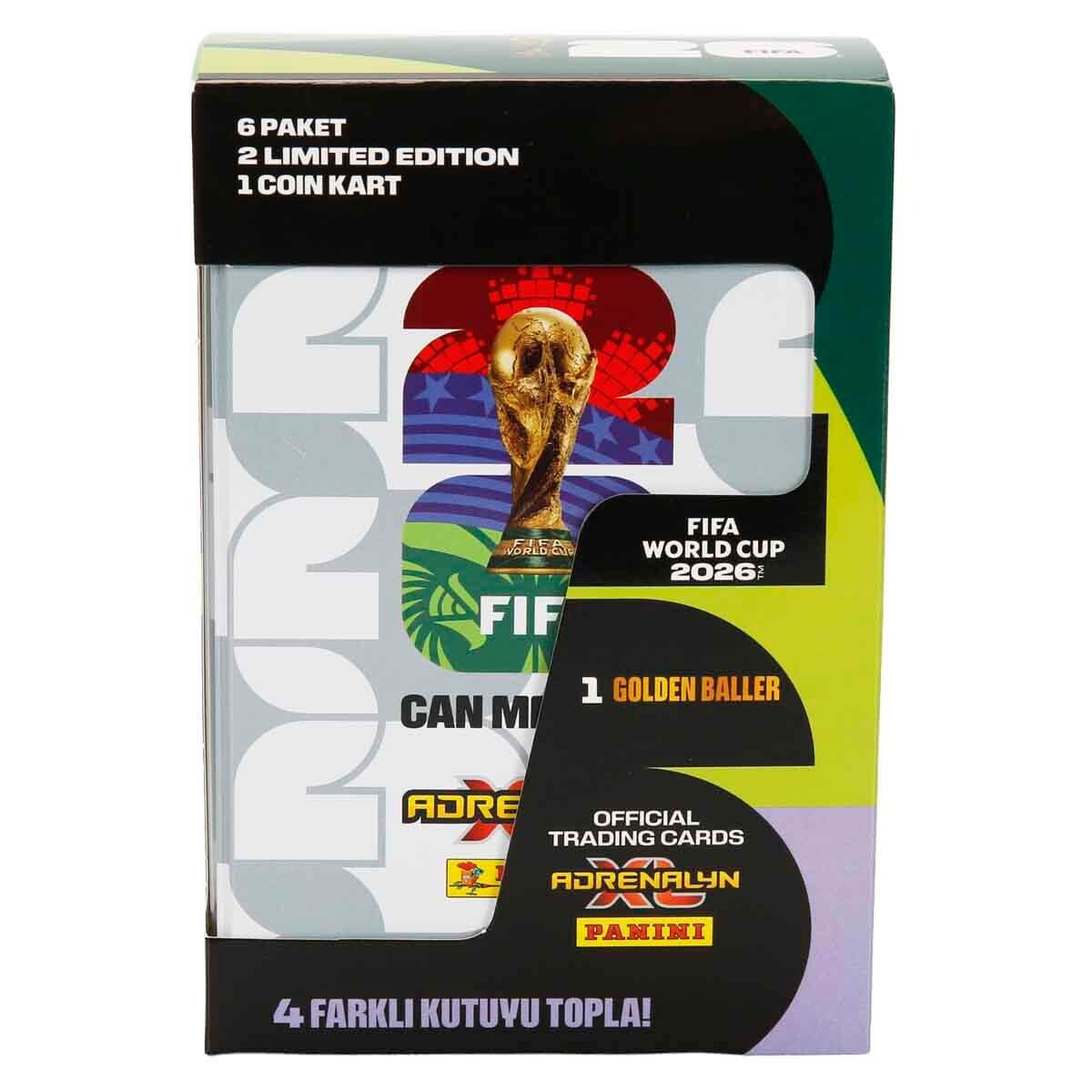 Panini FIFA World Cup 2026 Adrenalyn XL Trading Card Metal Kutu Set - Thumbnail
