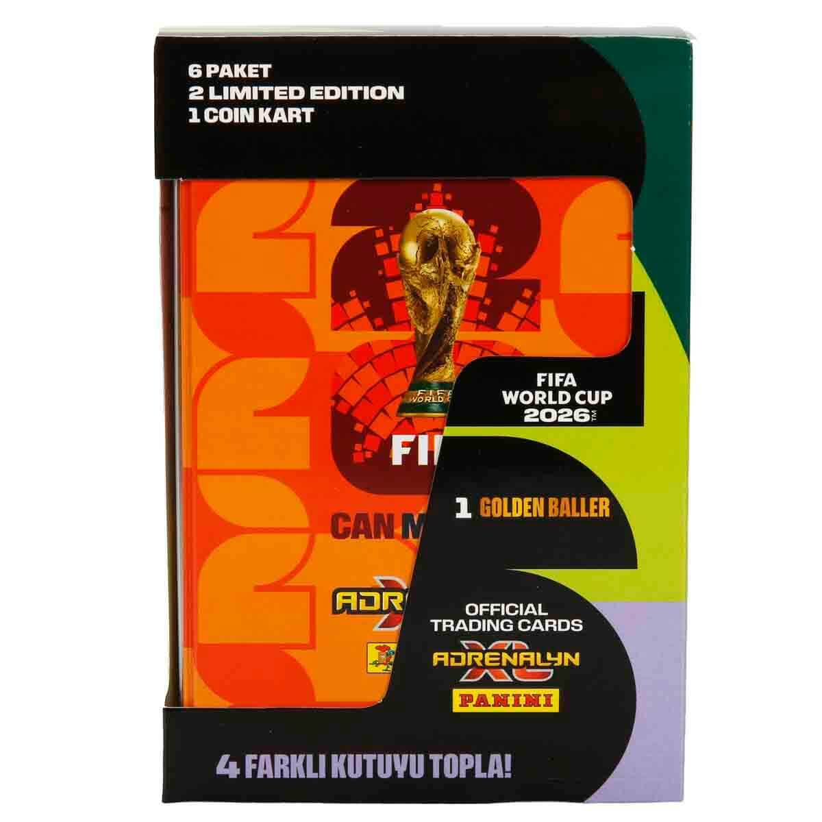 Panini FIFA World Cup 2026 Adrenalyn XL Trading Card Metal Kutu - Turuncu Kutu