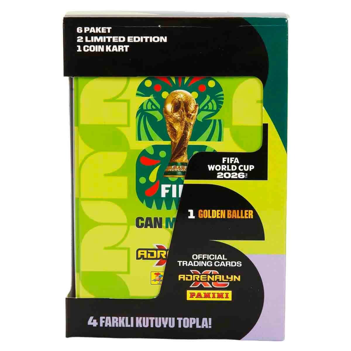 Panini FIFA World Cup 2026 Adrenalyn XL Trading Card Metal Kutu - Yeşil Kutu - Thumbnail