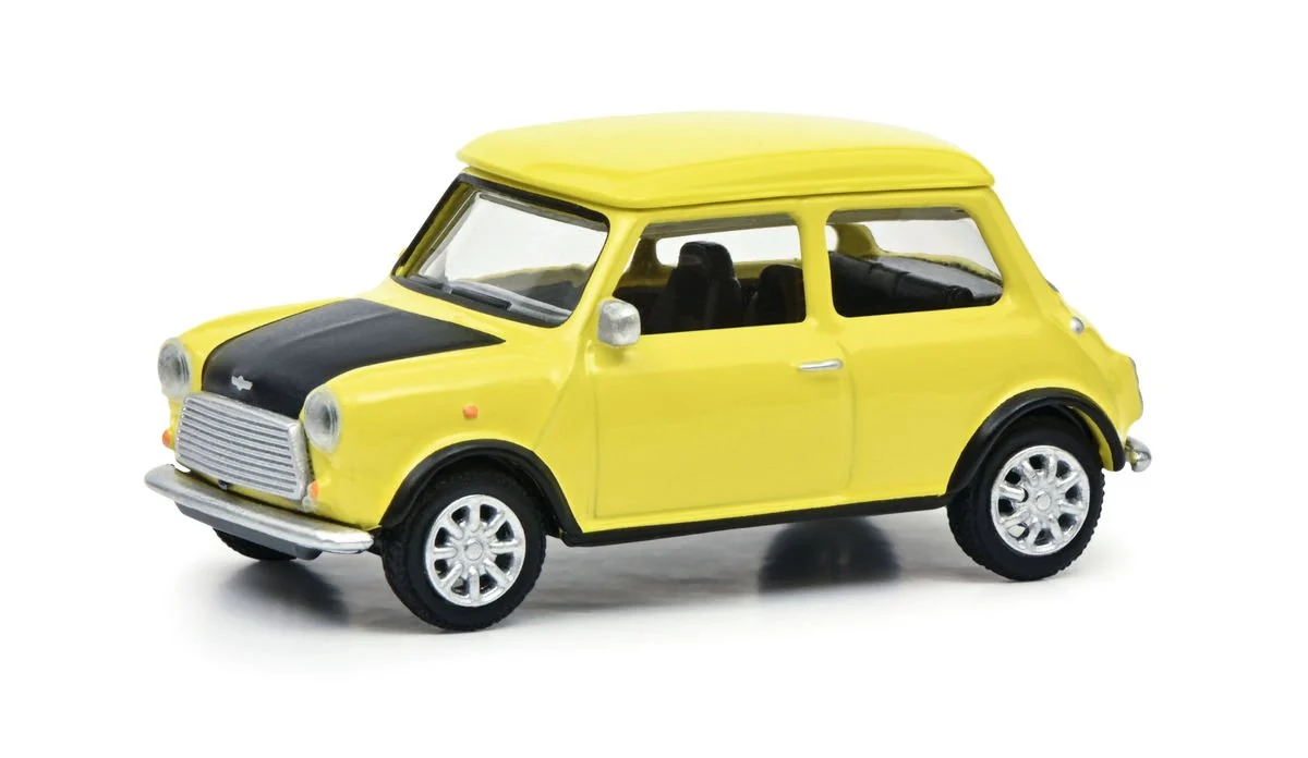 Schuco - SCHUCO Mini Cooper 1:64 Yellow black